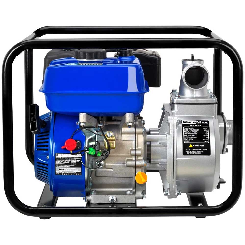 DuroMax XP652WP 208cc 158-Gpm 3600-Rpm 2" Gasoline Engine Portable Water Pump - ShopHubDepot
