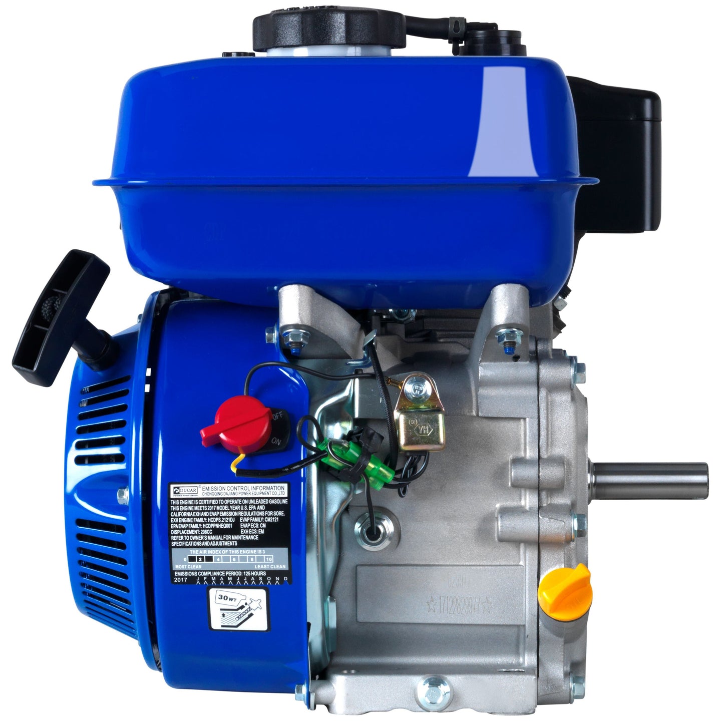 DuroMax XP7HP 208cc 3/4" Shaft Recoil Start Horizontal Gas Powered Engine - ShopHubDepot