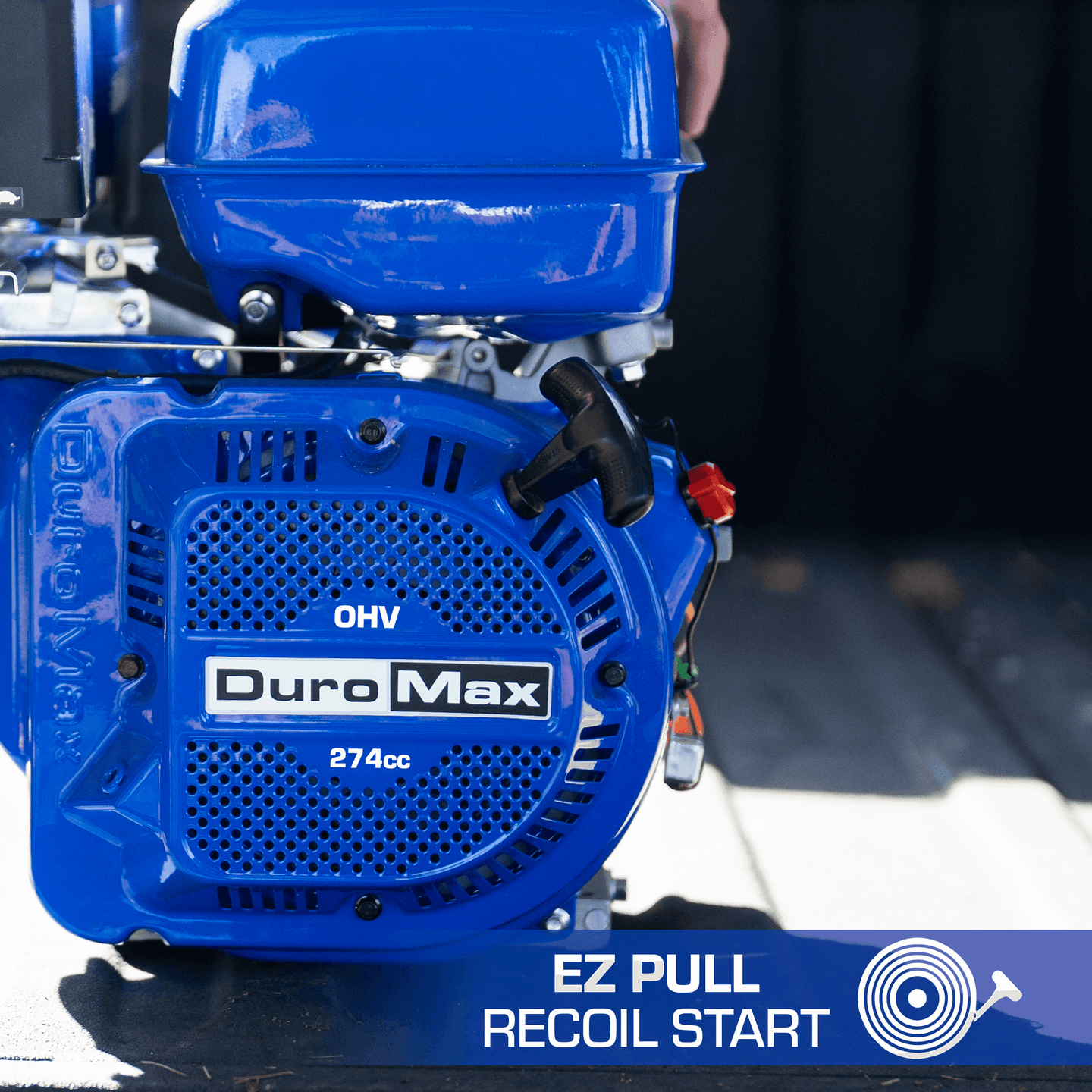 DuroMax XP9HP 274cc 25mm Shaft Recoil Start Gasoline Engine - ShopHubDepot