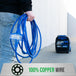 DuroMax XPX10050C Heavy Duty SJEOOW 50-Foot 10 Gauge Blue Triple Tap Extension Power Cord - ShopHubDepot