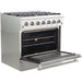 Forno Appliance Package- 36 Inch Gas Range, Wall Mount Range Hood, AP-FFSGS6244-36-W - ShopHubDepot
