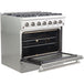 Forno Appliance Package- 36 Inch Gas Range, Wall Mount Range Hood, AP-FFSGS6244-36-W - ShopHubDepot