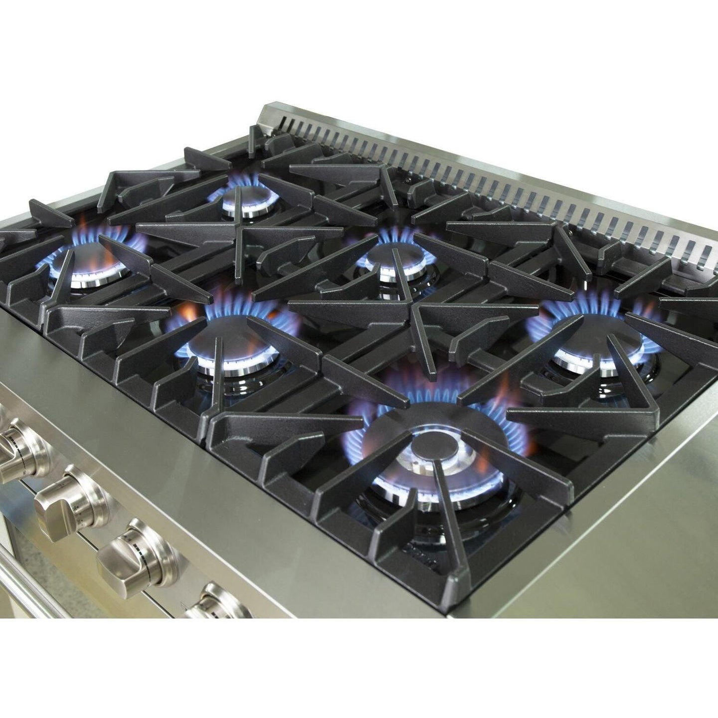 Forno Appliance Package- 36 Inch Gas Range, Wall Mount Range Hood, AP-FFSGS6244-36-W - ShopHubDepot