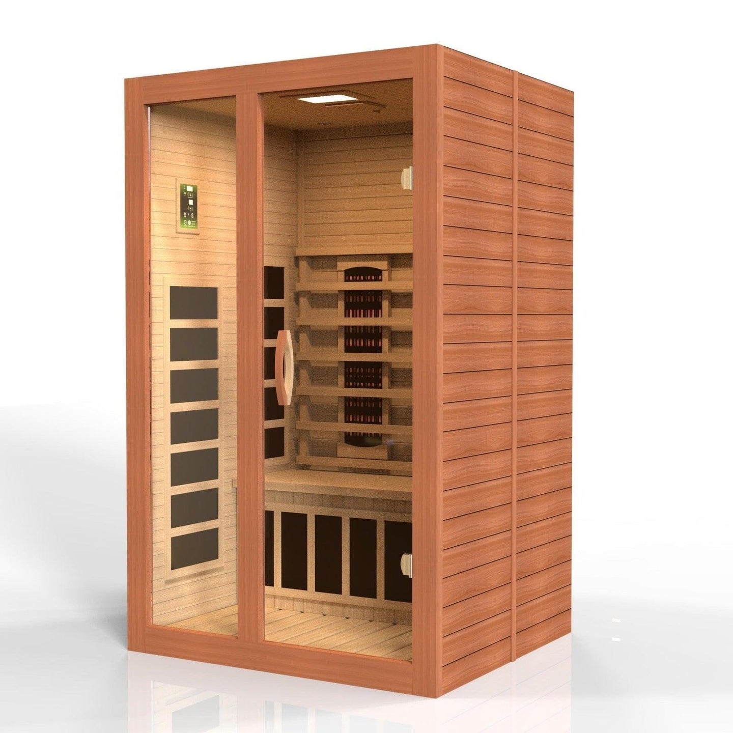 Dynamic Santiago 2-Person Full Spectrum Near Zero EMF (Under 2MG) Infrared Sauna - ShopHubDepot