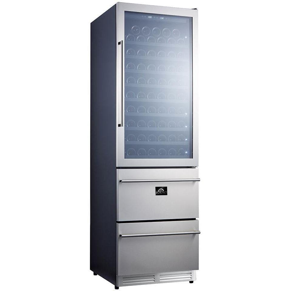 Forno Appliance Package - 48 Inch Gas Range, Range Hood, Refrigerator, Microwave Drawer, Dishwasher, Wine Cooler, AP-FFSGS6244-48-9 - ShopHubDepot
