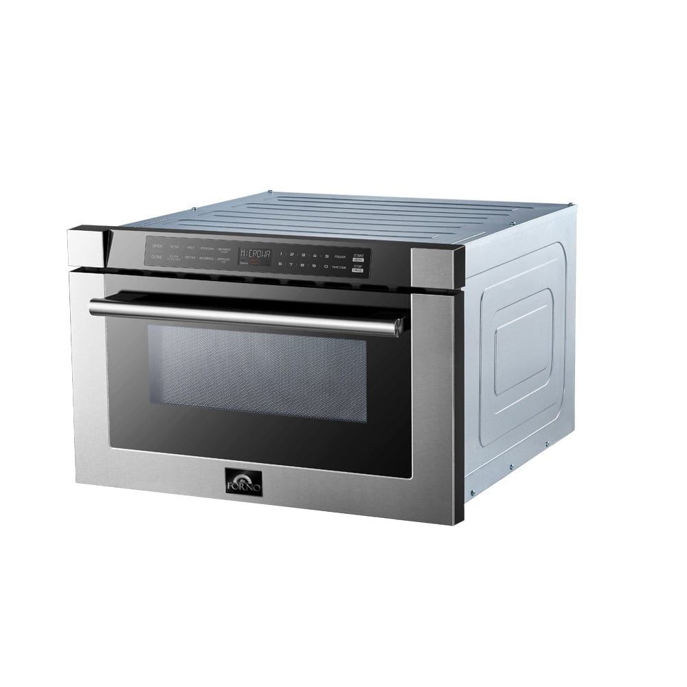 Forno 24" 1.2 cu. ft. Microwave Drawer in Stainless Steel (FMWDR3000-24) - ShopHubDepot