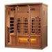 Golden Designs 4-Person Full Spectrum PureTech™ Near Zero EMF Infrared Sauna with Himalayan Salt Bar - ShopHubDepot