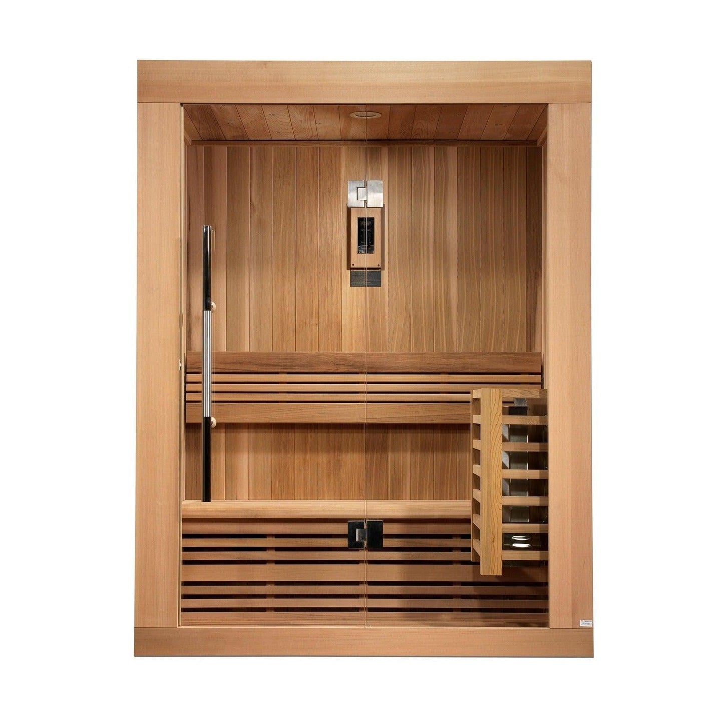 Golden Designs Sundsvall Edition 2 Person Traditional Steam Sauna - Canadian Red Cedar - ShopHubDepot