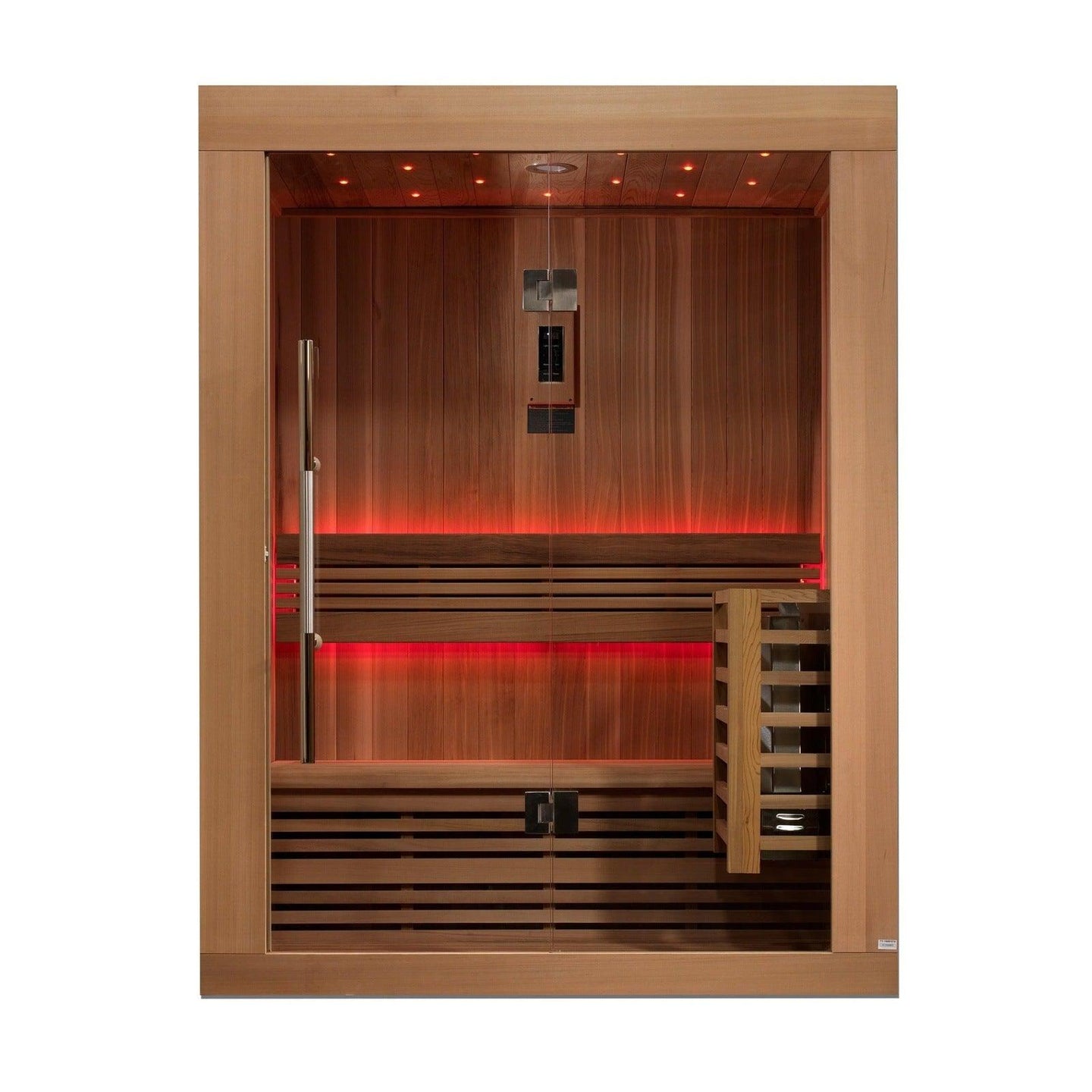Golden Designs Sundsvall Edition 2 Person Traditional Steam Sauna - Canadian Red Cedar - ShopHubDepot