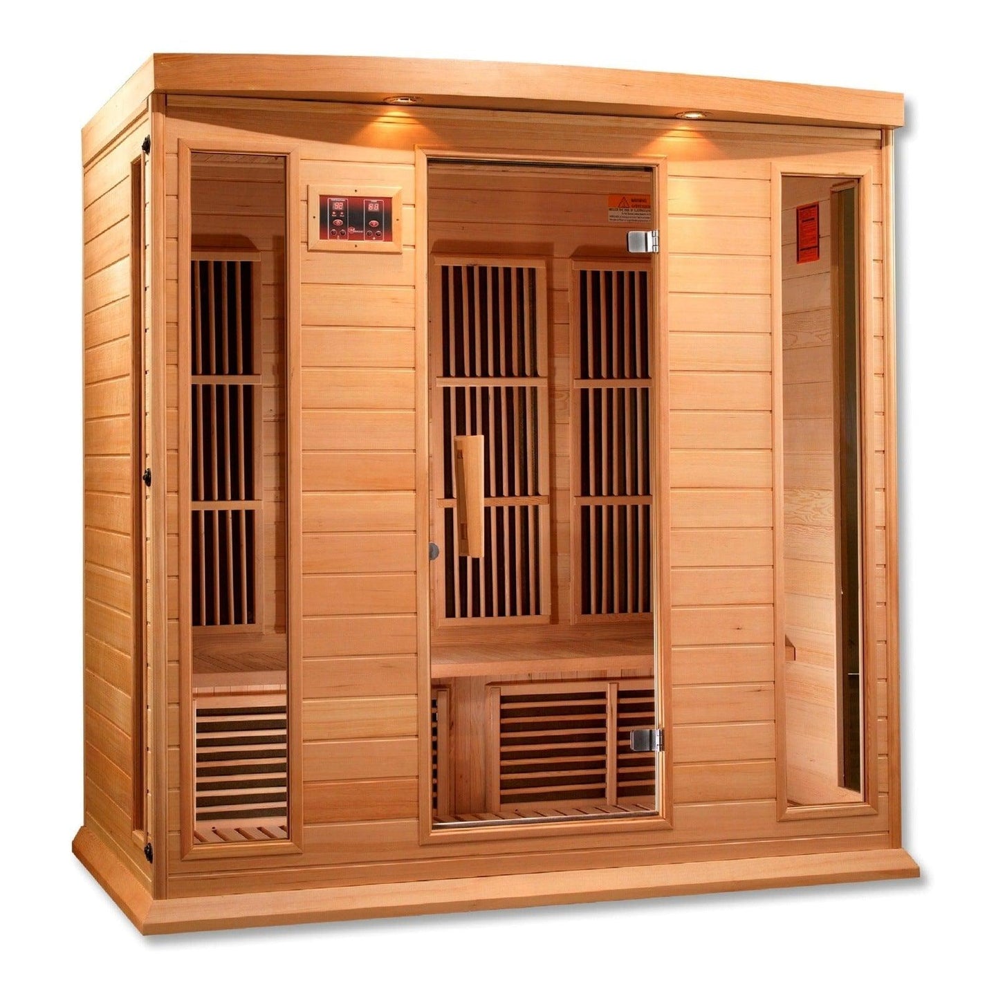 Maxxus 4-Person Low EMF (Under 8MG) FAR Infrared Sauna (Canadian Hemlock) - ShopHubDepot