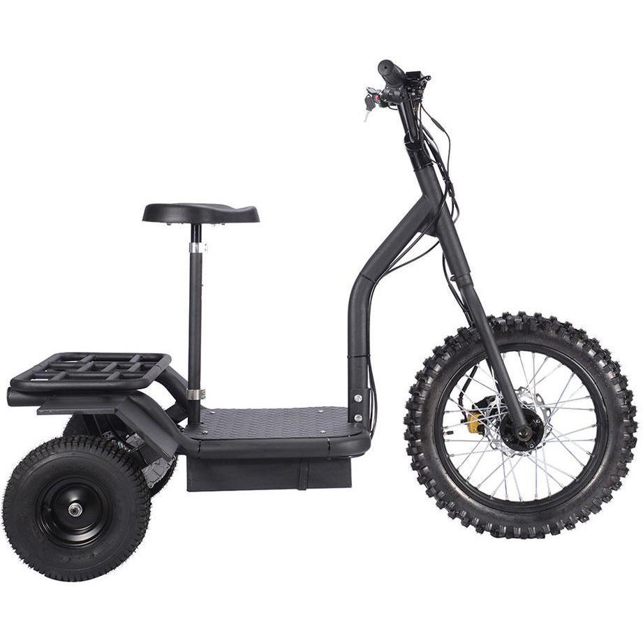 MotoTec 48V/12Ah 1200W Transportation 3-Wheel Mobility Scooter MT-TRK-1200 - ShopHubDepot
