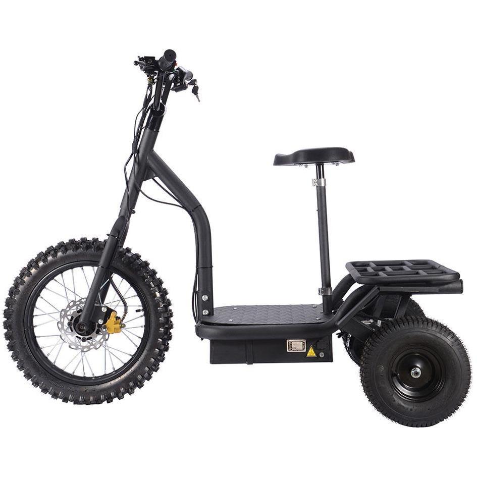 MotoTec 48V/12Ah 1200W Transportation 3-Wheel Mobility Scooter MT-TRK-1200 - ShopHubDepot