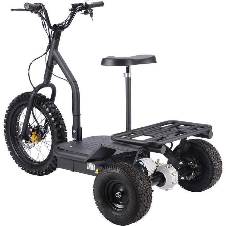 MotoTec 48V/12Ah 1200W Transportation 3-Wheel Mobility Scooter MT-TRK-1200 - ShopHubDepot