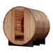 Golden Designs "Zurich" 4 Person Barrel with Bronze Privacy View - Traditional Sauna - Pacific Cedar - ShopHubDepot