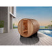 Golden Designs "Arosa" 4 Person Barrel Traditional Sauna - Pacific Cedar - GDI-B004-01 - ShopHubDepot