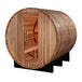 Golden Designs "Zurich" 4 Person Barrel with Bronze Privacy View - Traditional Sauna - Pacific Cedar - ShopHubDepot