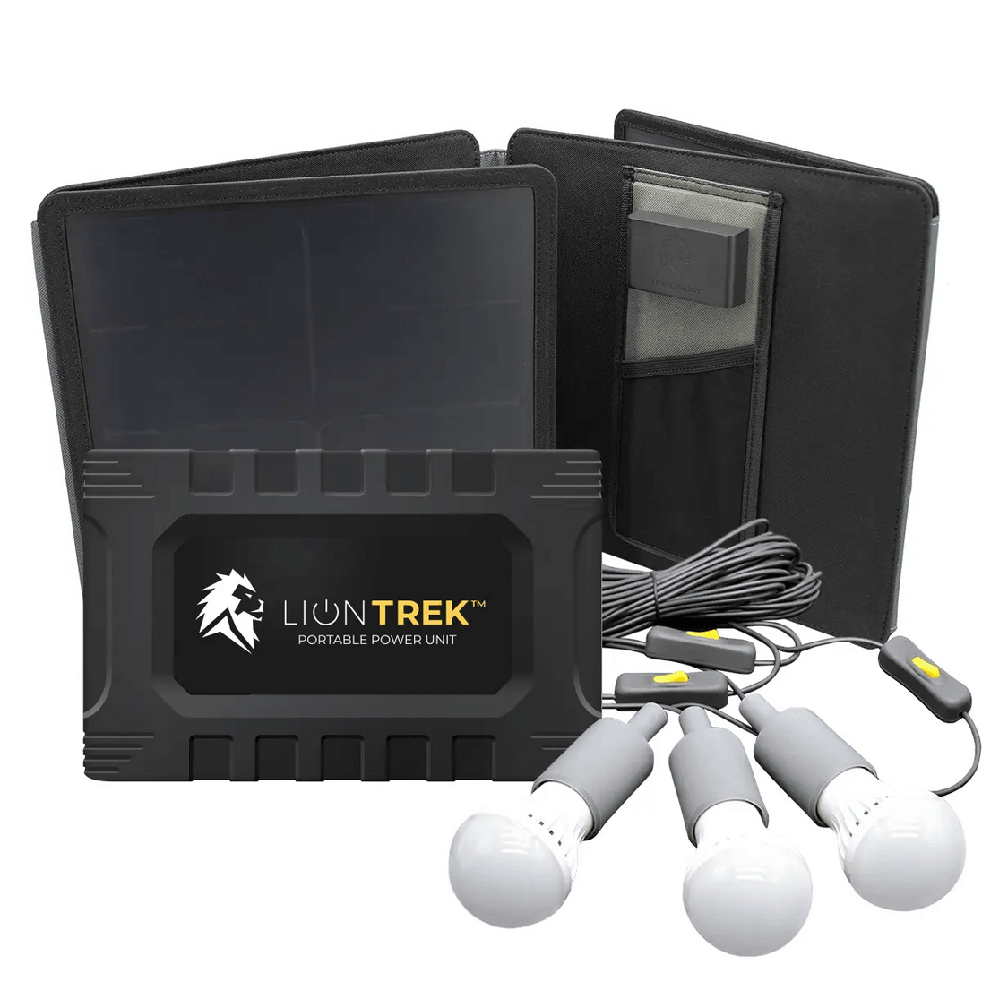 Lion Energy Trek Portable Solar Generator Kit (150W, 99.9Wh, LiFePO4) - ShopHubDepot