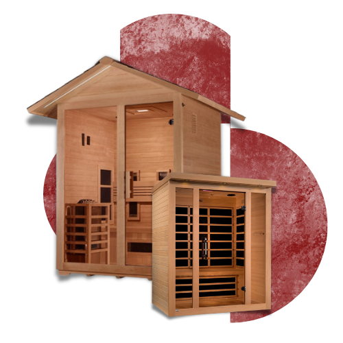 3 person sauna with spacious wood cabin design, featuring large glass doors and comfortable seating, perfect for group relaxation and wellness