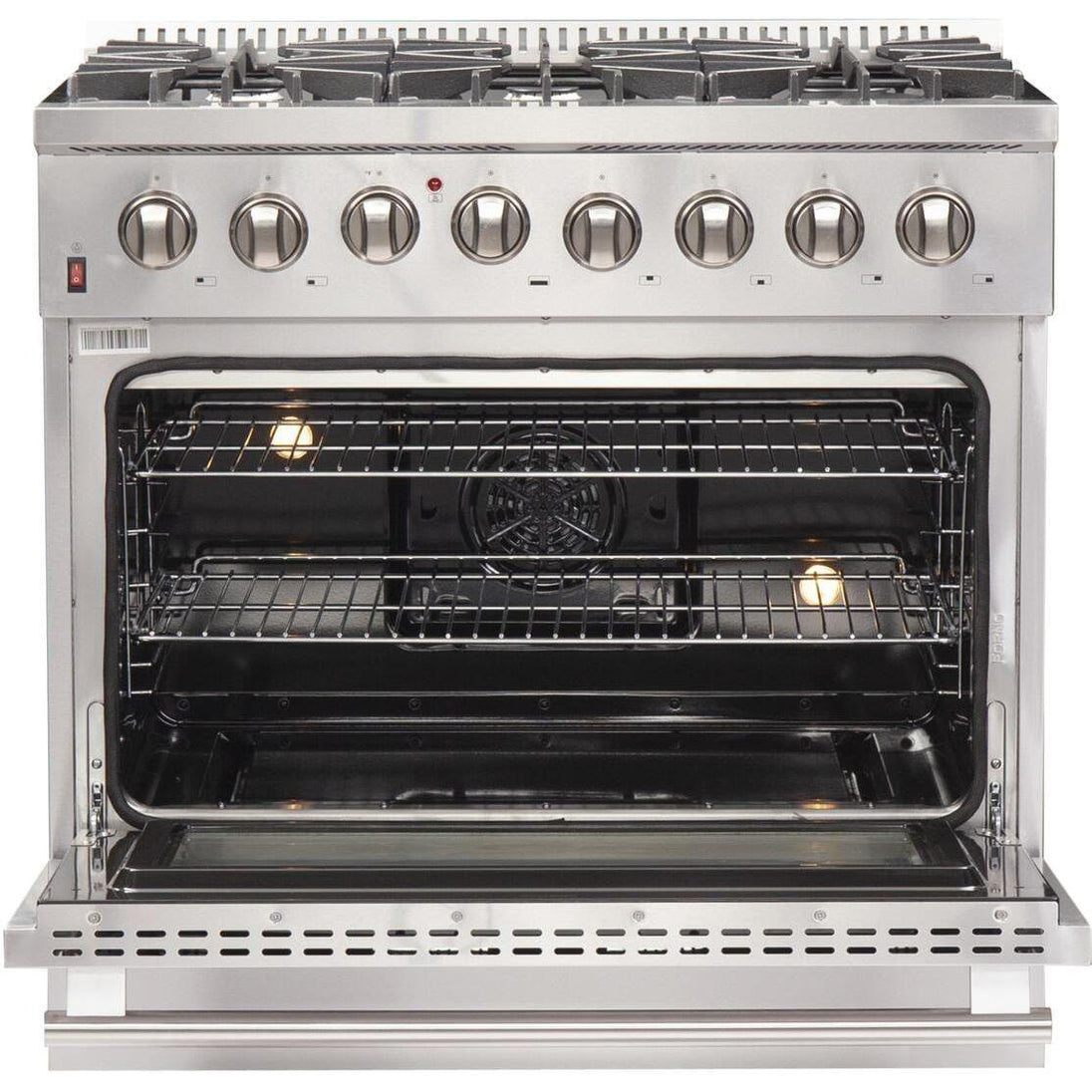 Forno 36″ Galiano Gas Burner / Electric Oven in Stainless Steel 6 Italian Burners, FFSGS6156-36 - ShopHubDepot