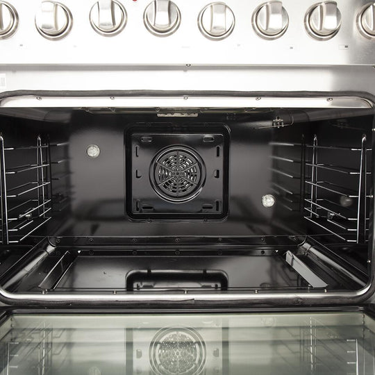 Forno 36″ Galiano Gas Burner / Electric Oven in Stainless Steel 6 Italian Burners, FFSGS6156-36 - ShopHubDepot