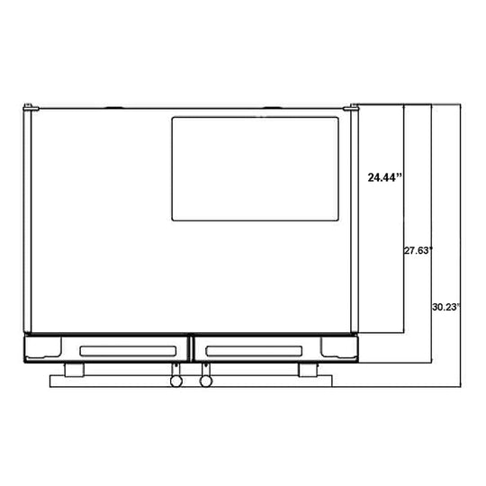 Forno 36 in. 19.3 cu.ft. French Door Refrigerator in Stainless Steel with Grill, FFRBI1820-40SG