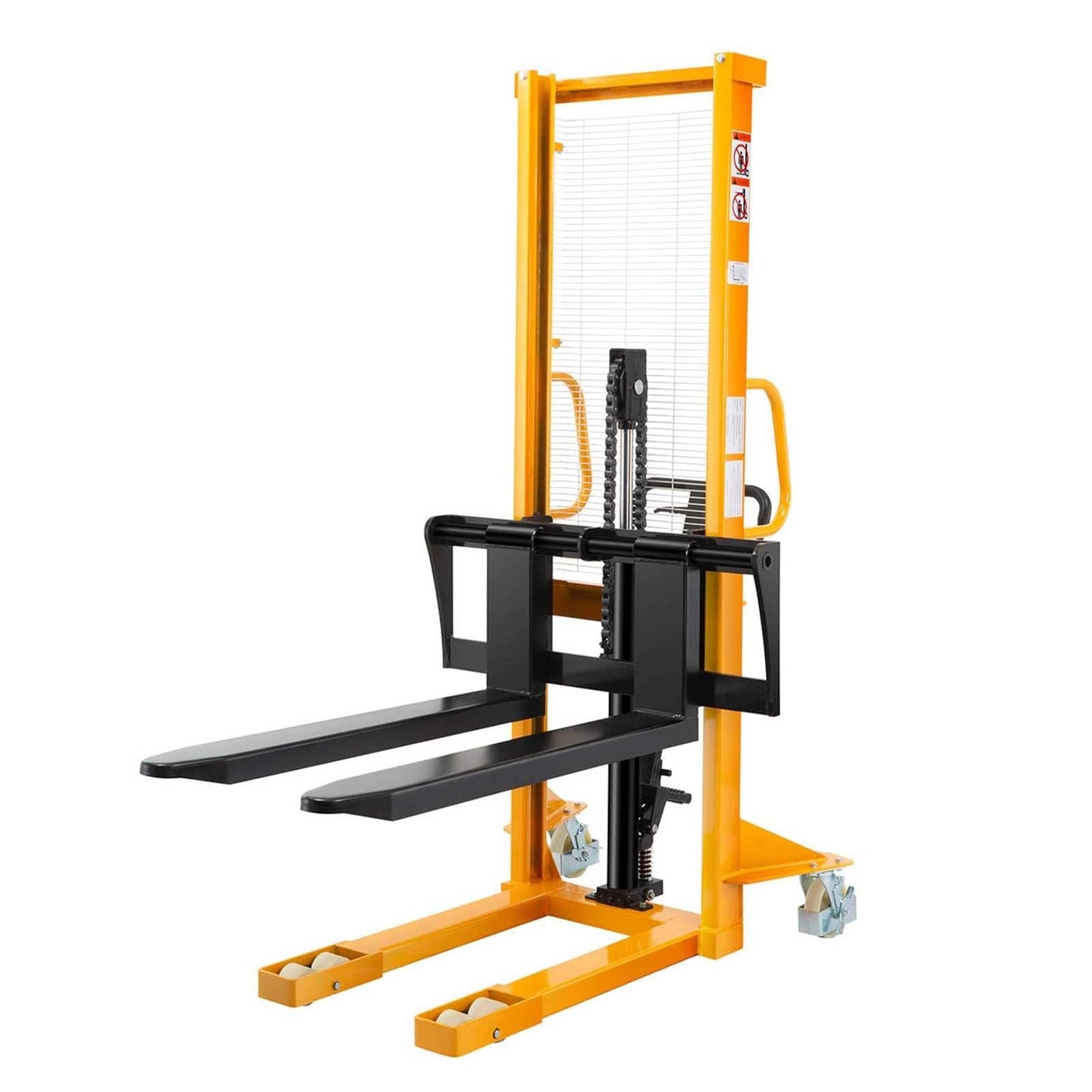 Apollolift Manual Hydraulic Stacker Pallet Stacker Adjustable Forks 2200lbs Cap. 63" Lift Height A-3003 - ShopHubDepot