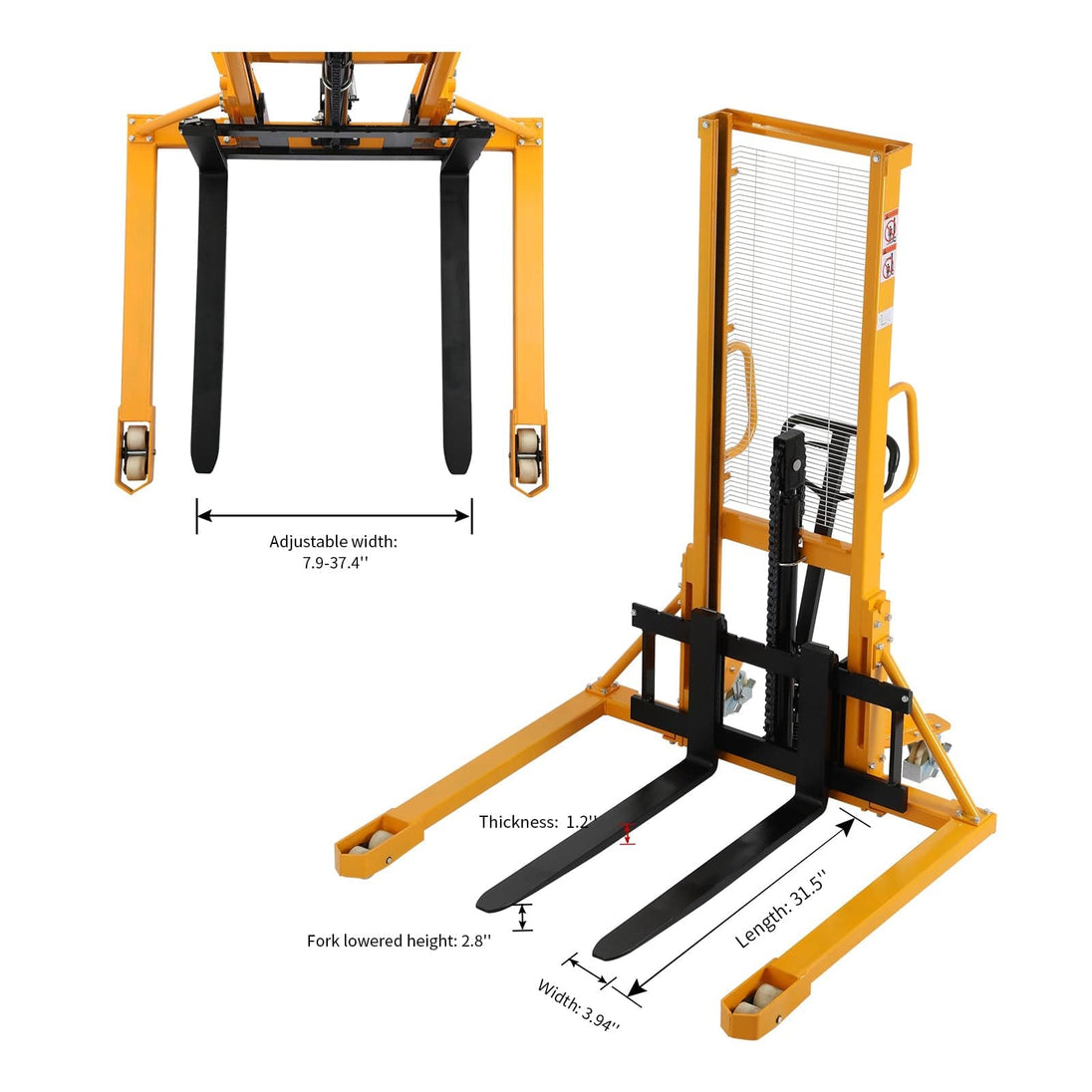 Apollolift Straddle Legs 2200lbs Cap. 63" Lift Height - ShopHubDepot