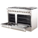 Forno 48 Inch Galiano Gas Burner and Electric Oven Range in Stainless Steel with 8 Italian Burners, FFSGS6156-48