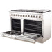 Forno Appliance Package - 48 Inch Dual Fuel Range, Range Hood, Refrigerator, Microwave Drawer, Dishwasher, Wine Cooler, AP-FFSGS6156-48-9