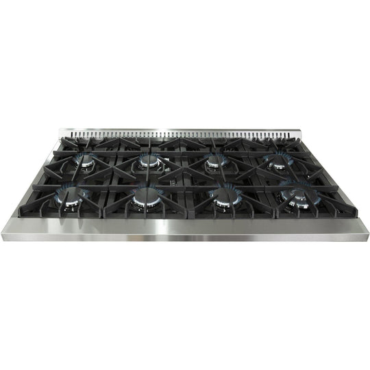 Forno 48 Inch Galiano Gas Burner and Electric Oven Range in Stainless Steel with 8 Italian Burners, FFSGS6156-48 - ShopHubDepot