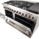 Forno 48 Inch Galiano Gas Burner and Electric Oven Range in Stainless Steel with 8 Italian Burners, FFSGS6156-48