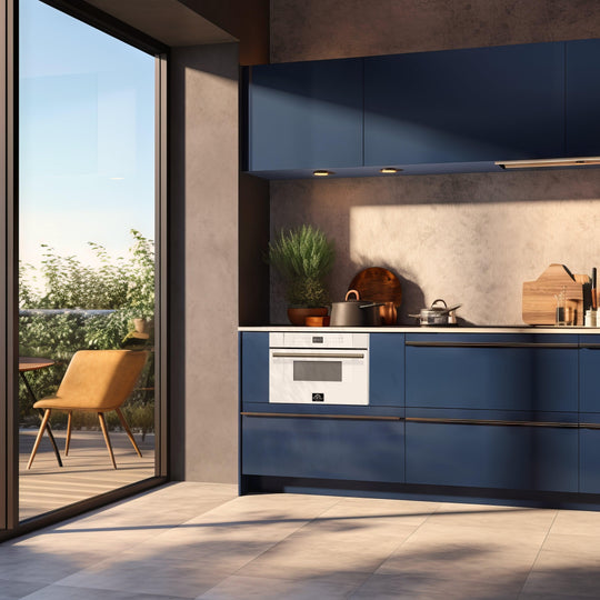 Forno Capoliveri Espresso 30-Inch 1.2 Cu.ft Microwave Drawer in White with Stainless Steel Handle (FMWDR3000-30WHT) - ShopHubDepot