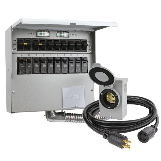 Reliance 310CDKN 30 Amp 10 Circuit Manual Transfer Switch Kit - ShopHubDepot
