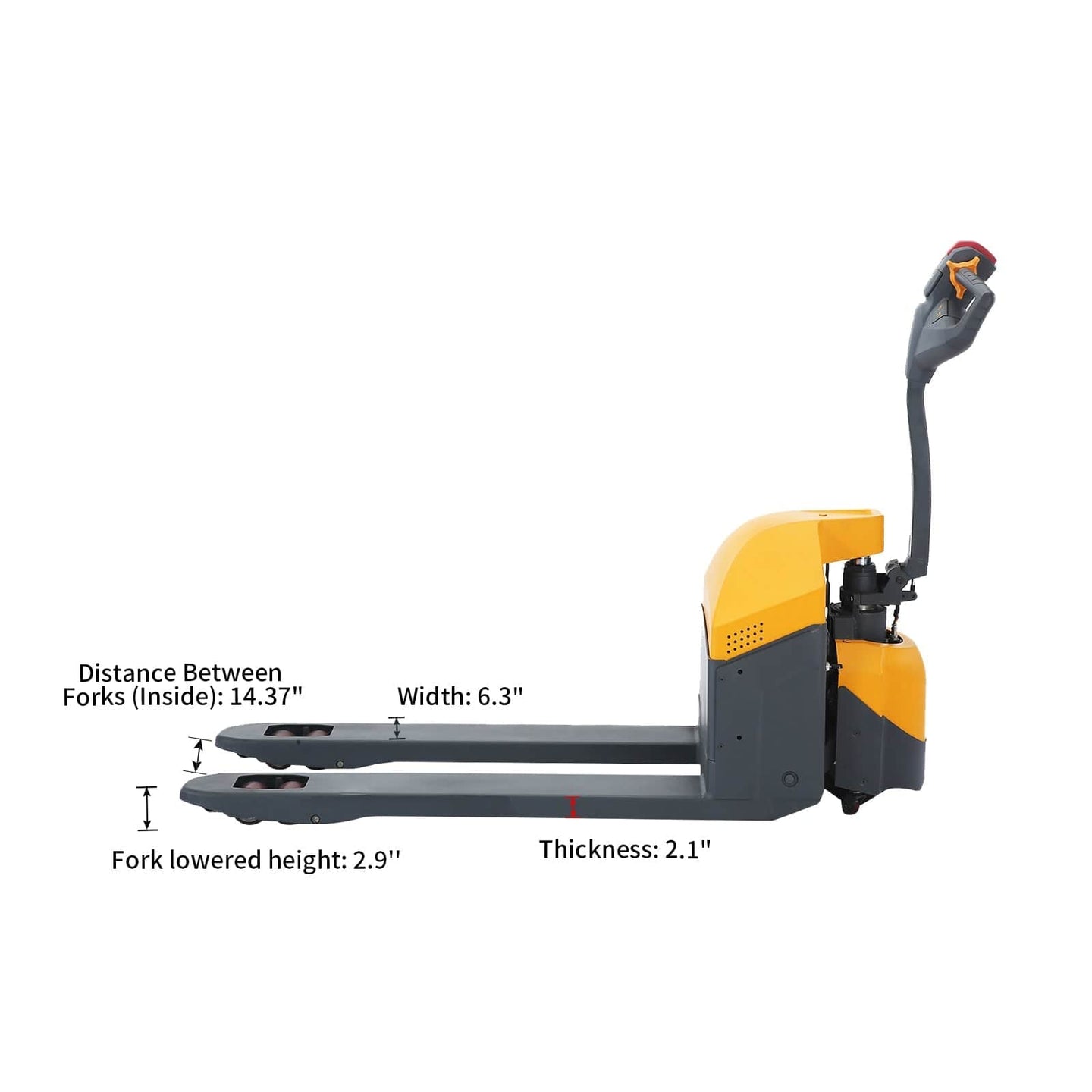 Apollolift  Full Electric Pallet Jack With Emergency Key Switch 3300lbs Cap. 48" x27" - ShopHubDepot