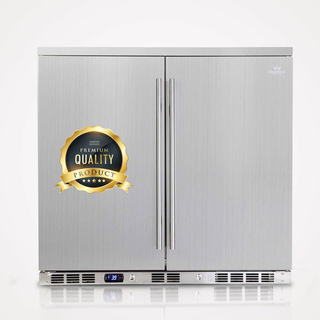 Kings Bottle 36" Outdoor Beverage Refrigerator 2 Door For Home - KBU56ASD - ShopHubDepot