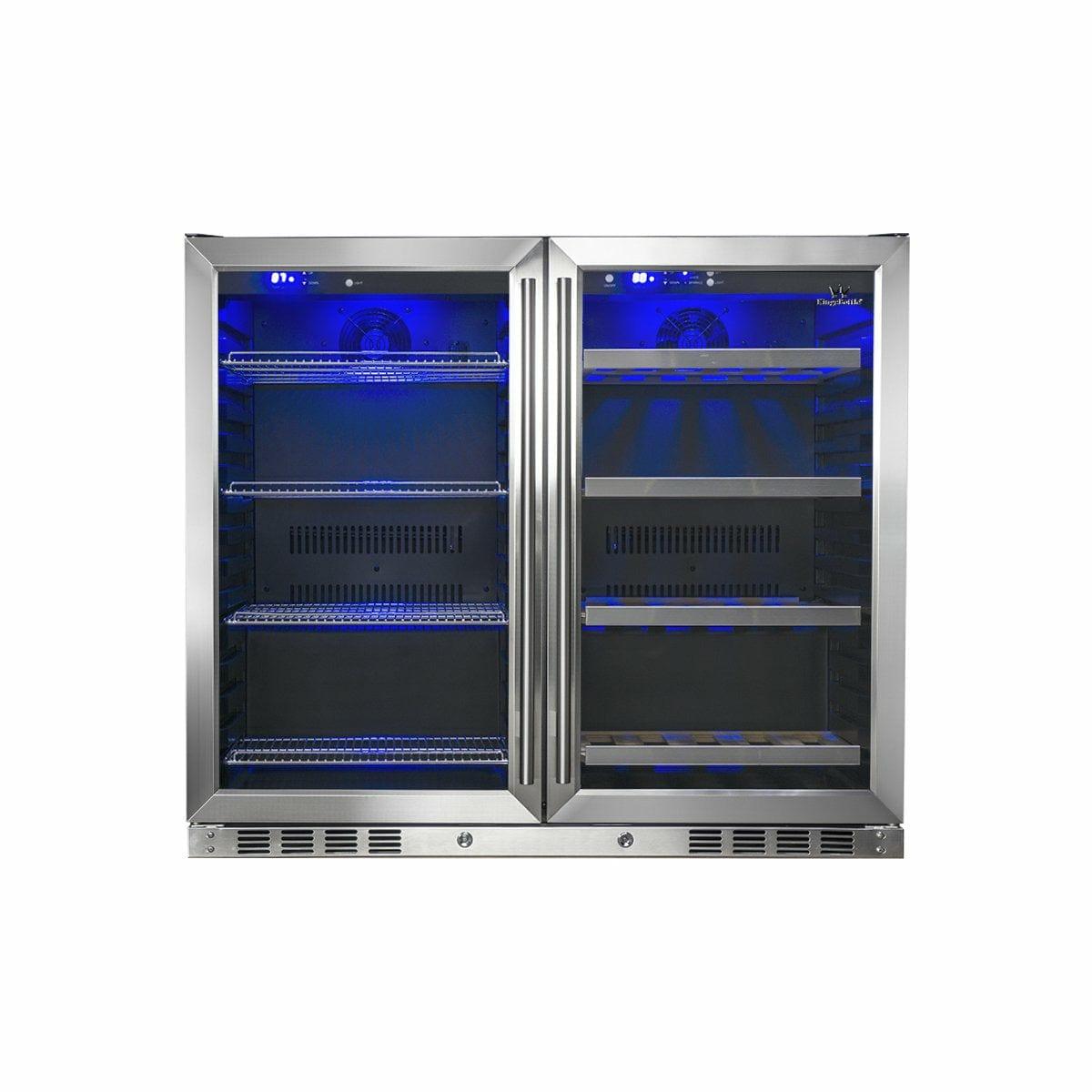 Kings Bottle 39'' Under Counter Wine And Beer Fridge Combo - KBU28LRX - ShopHubDepot