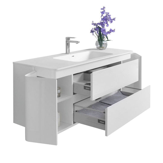 Ancerre Gwyneth Bathroom Vanity with Solid Surface Top Cabinet Set Collection - ShopHubDepot