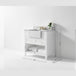 Ancerre Hayley Bathroom Vanity with Sink and Carrara White Marble Top Cabinet Set - VTS-HAYLEY-36-W-CW - ShopHubDepot