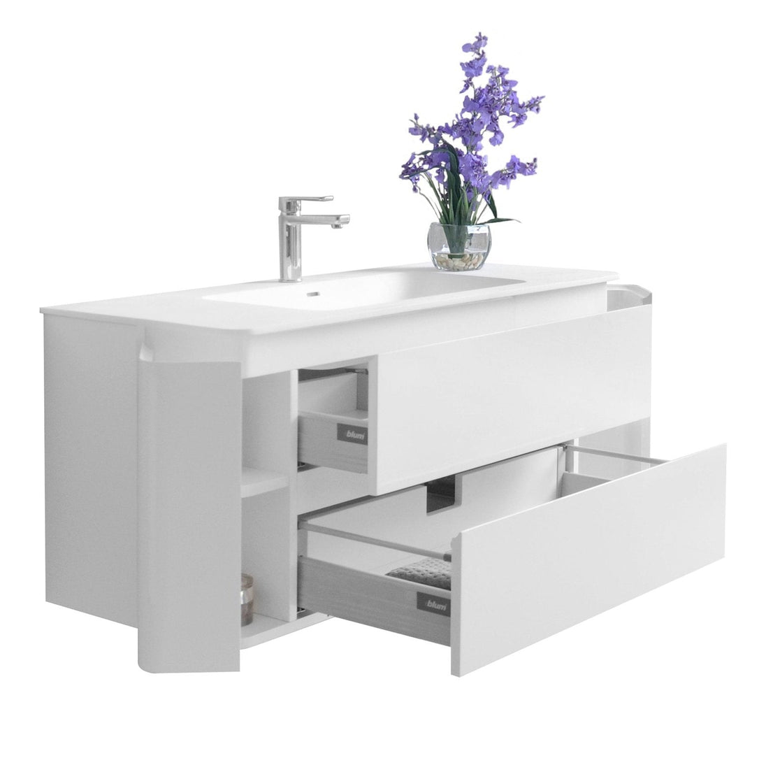 Ancerre Gwyneth Bathroom Vanity with Solid Surface Top Cabinet Set Collection - ShopHubDepot