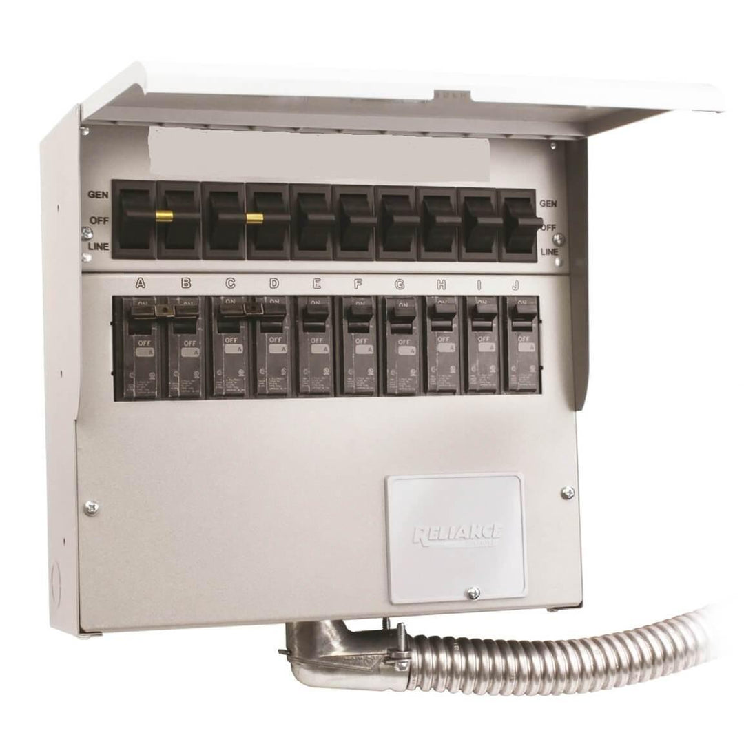 Reliance 510D 120/240-Volt 50-Amp 10-Circuit Pro/Tran Indoor Transfer Switch - ShopHubDepot