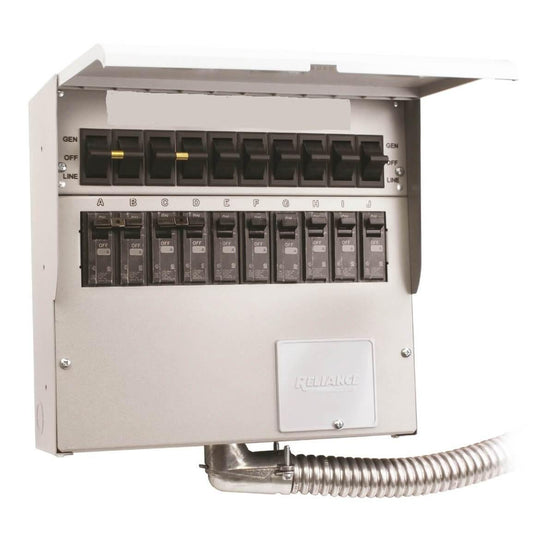 Reliance 510D 120/240-Volt 50-Amp 10-Circuit Pro/Tran Indoor Transfer Switch - ShopHubDepot
