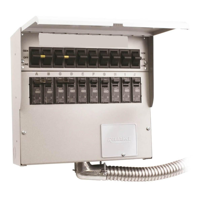 Reliance 510D 120/240-Volt 50-Amp 10-Circuit Pro/Tran Indoor Transfer Switch - ShopHubDepot