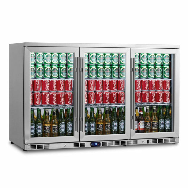 Kings Bottle 53'' Heating Glass 3 Door Large Beverage Refrigerator - KBU328M - ShopHubDepot
