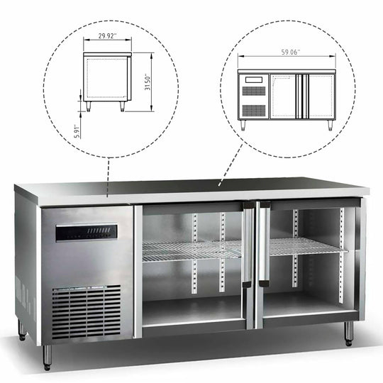 Kings Bottle 59" Double Glass Back Bar Cooler for Multiple Bottles-On Sale - KBU380SS - ShopHubDepot