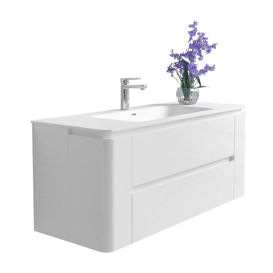 Ancerre Gwyneth Bathroom Vanity with Solid Surface Top Cabinet Set Collection - ShopHubDepot