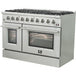 Forno 48 Inch Galiano Gas Range in Stainless Steel 8 Italian Burners, FFSGS6244-48