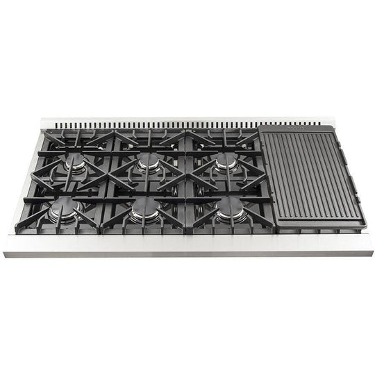 Forno 48 Inch Galiano Gas Range in Stainless Steel 8 Italian Burners, FFSGS6244-48 - ShopHubDepot