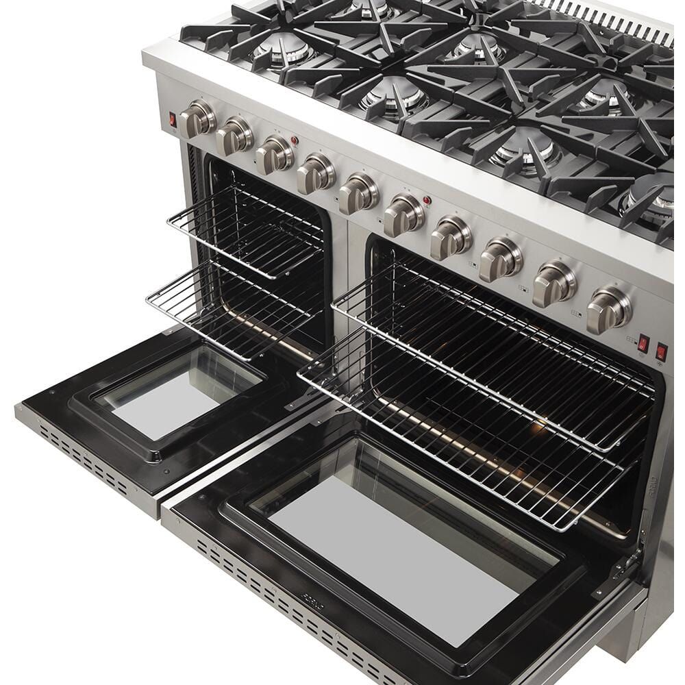 Forno 48 Inch Galiano Gas Range in Stainless Steel 8 Italian Burners, FFSGS6244-48 - ShopHubDepot