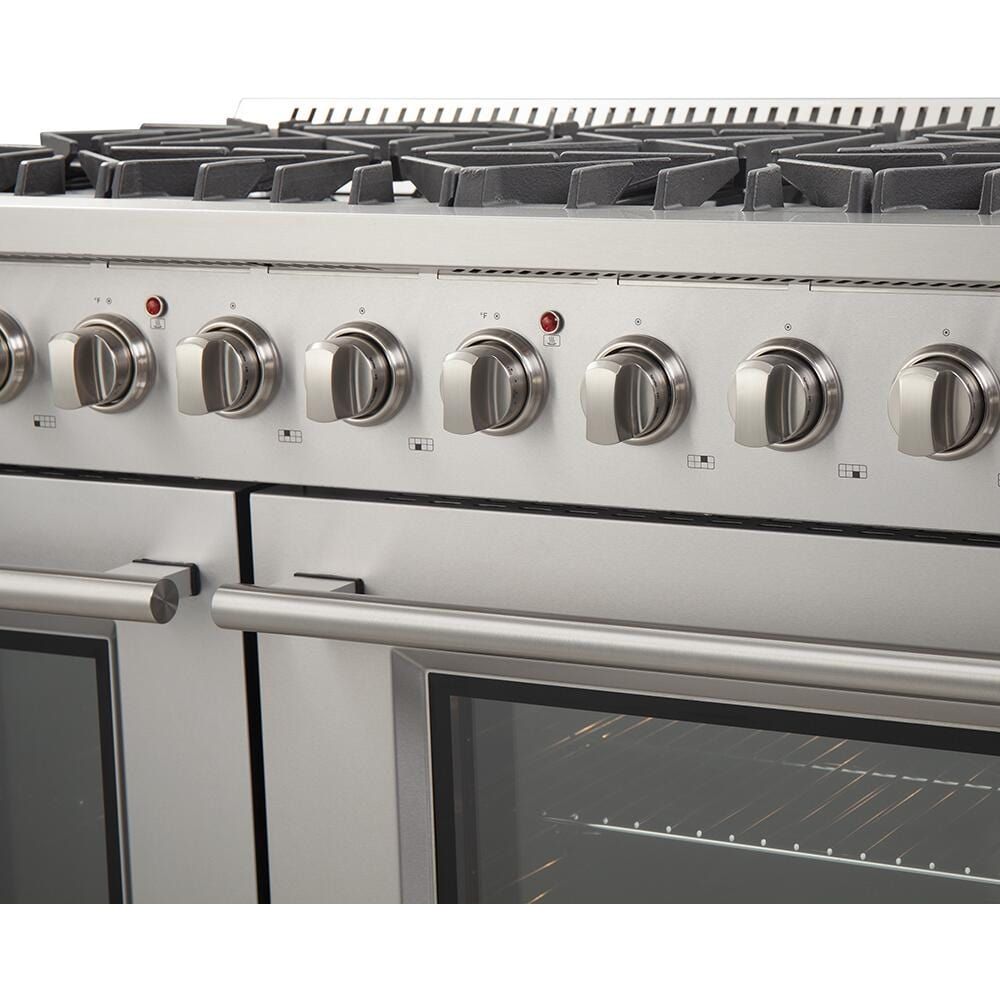 Forno 48 Inch Galiano Gas Range in Stainless Steel 8 Italian Burners, FFSGS6244-48