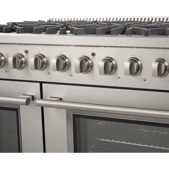 Forno 48 Inch Galiano Gas Range in Stainless Steel 8 Italian Burners, FFSGS6244-48